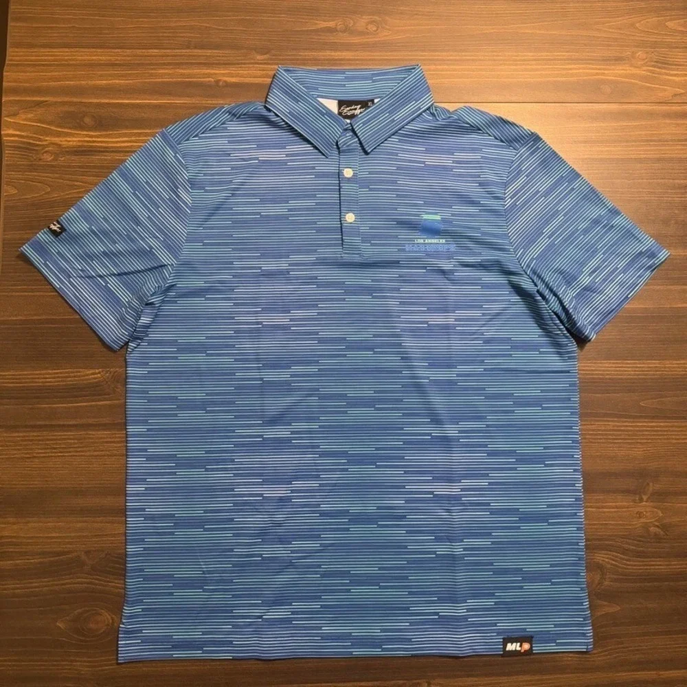 NWT Sunday Swagger Los Angeles Mad Drops Polo Shirt Mens size XL pickle ball MLP